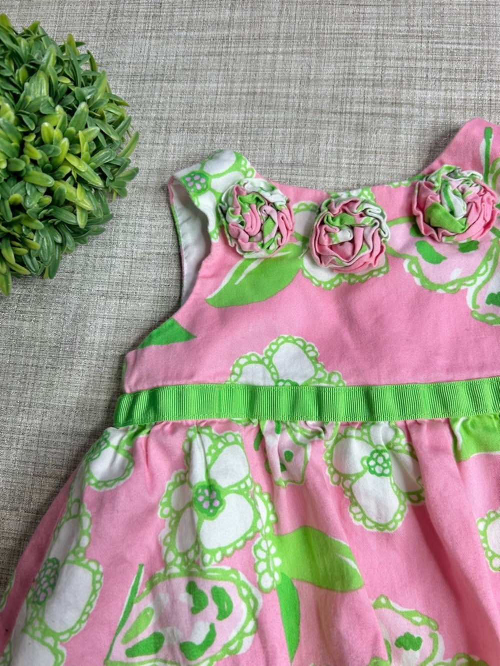Lilly Pulitzer dogwood floral bubble hem sleeveless dress, 6-12 months